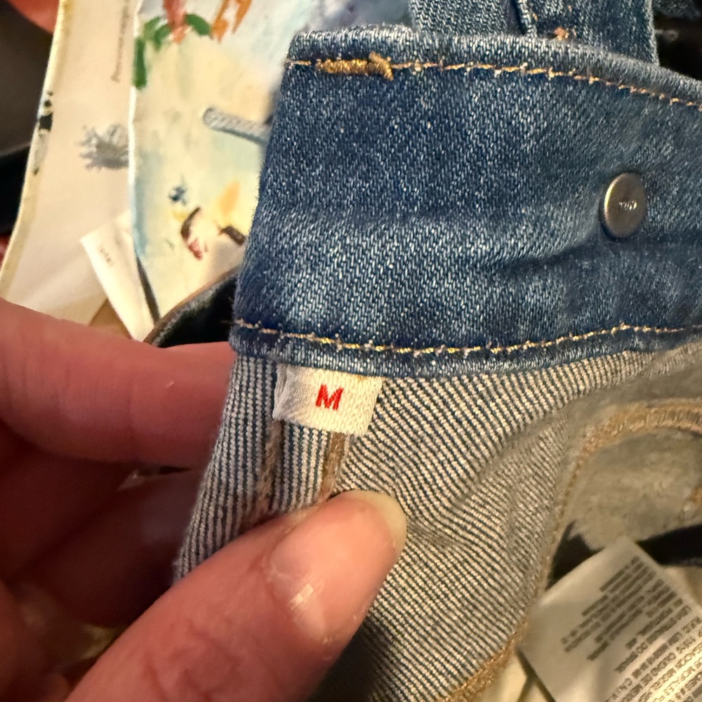 Levi's Classic Blue Denim Overalls Size Medium - Picture 7 of 8